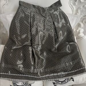 CHANEL Women's Shimmering Gray A-Line Skirt